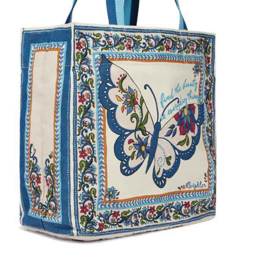 Brighton Butterfly Garden Tote 2024 Canvas Style #D30289 SOLD OUT ONLINE - Picture 9 of 10